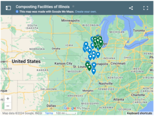 map of composting sites in Illinois